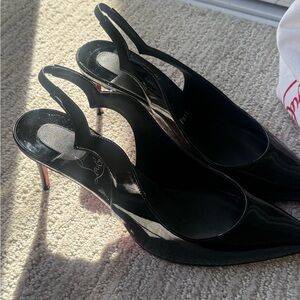 Christian Louboutin
70mm Hot Chick Patent Slingback Pumps
Never worn